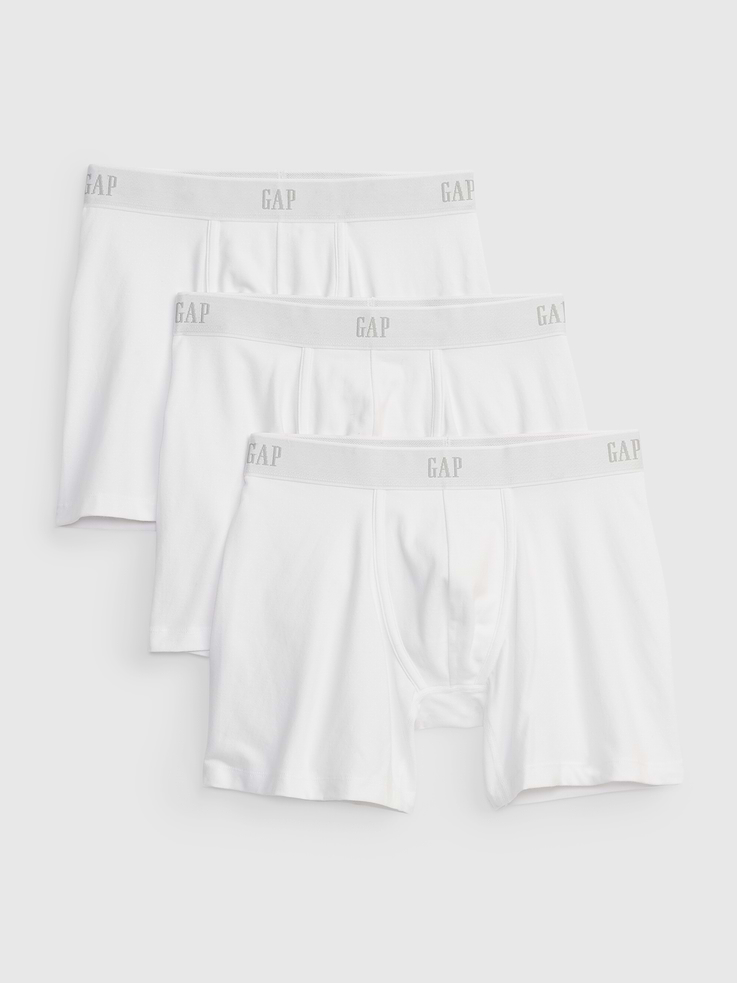 Image number 1 showing, 5" Organic Stretch Cotton Boxer Briefs (3-Pack)