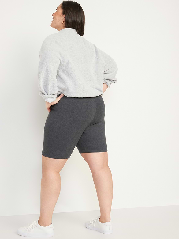 High-Waisted Biker Shorts -- 8-inch inseam