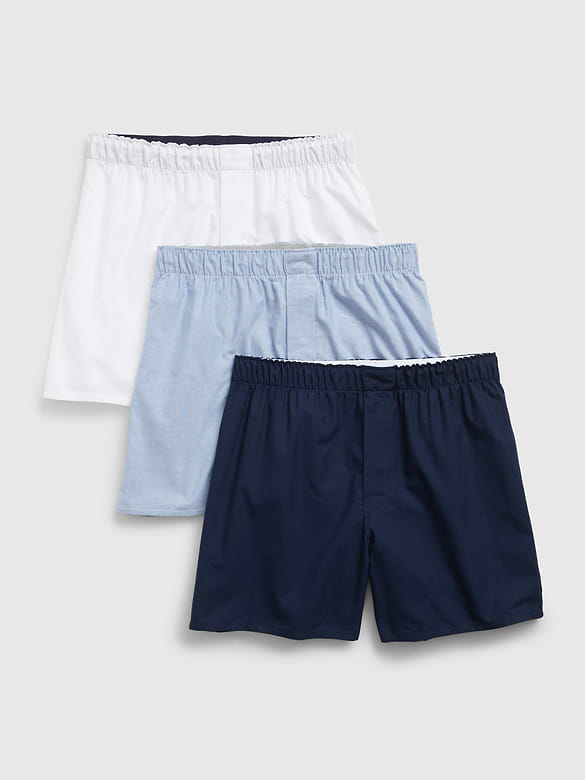 4.5" Poplin Boxers (3-Pack)