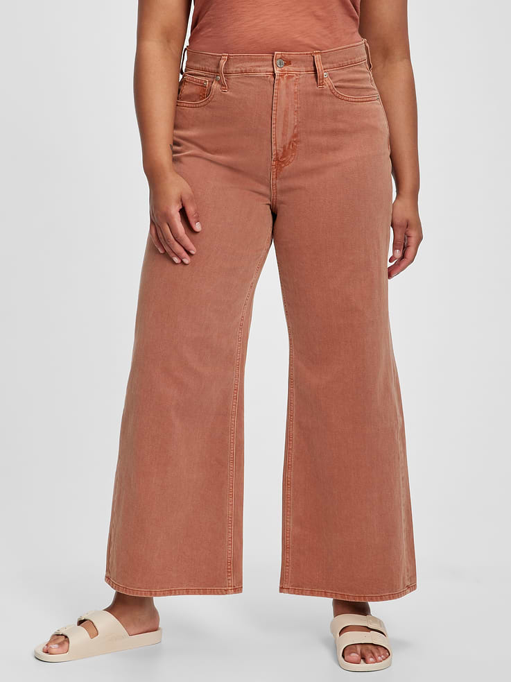 Image 3 of 6, High Rise Wide-Leg Jeans