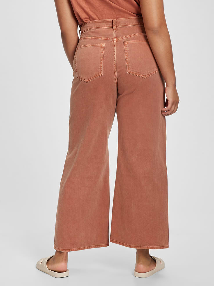 Image 4 of 6, High Rise Wide-Leg Jeans