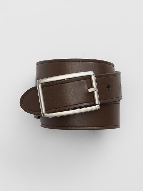 Kids Reversible Vegan-Leather Belt