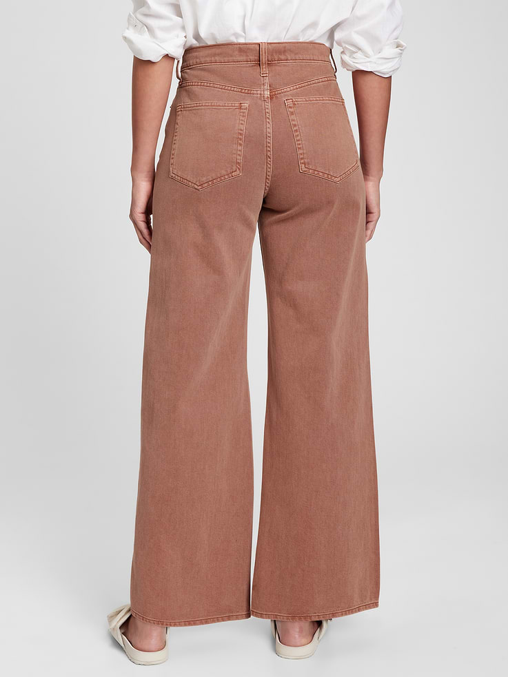 Image 2 of 6, High Rise Wide-Leg Jeans