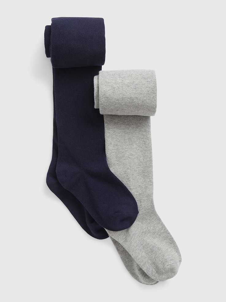 Image number 1 showing, Kids Knit Basic Tights (2-Pack)