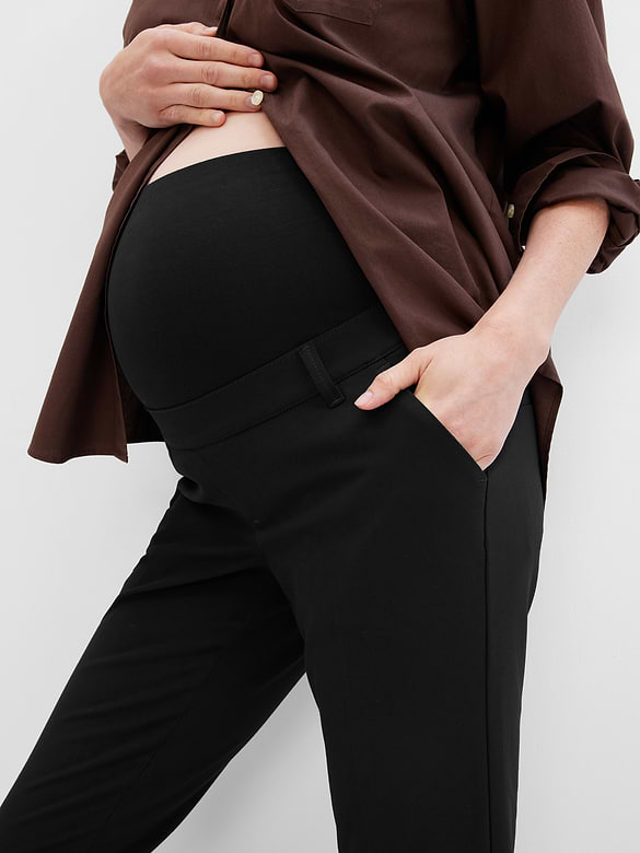 Pantalon de maternité à coupe étroite à panneau intégral