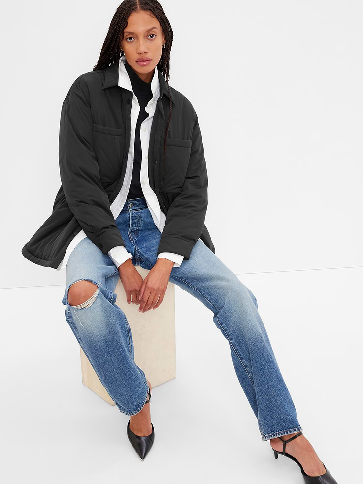 Image number 1 showing, Puffer Shirt Jacket