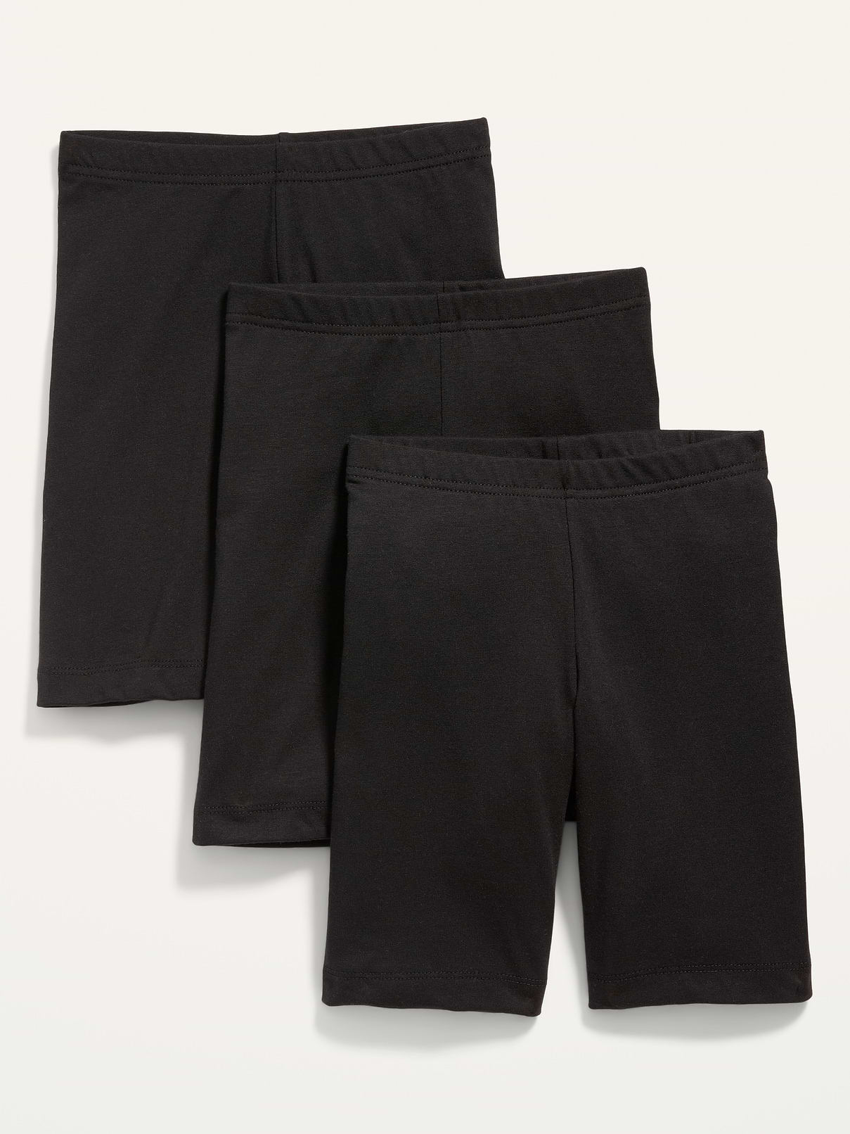 Image number 1 showing, Long Jersey Biker Shorts 3-Pack for Girls
