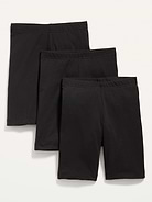 Image number 1 showing, Long Jersey Biker Shorts 3-Pack for Girls