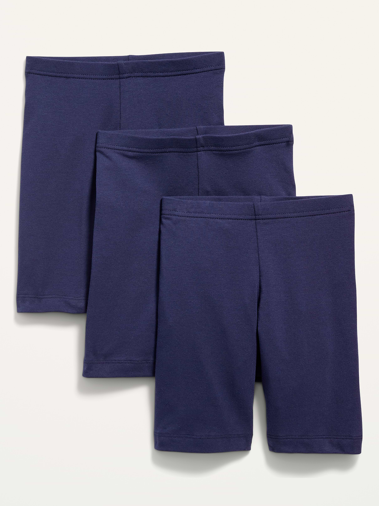 Image number 1 showing, Long Jersey Biker Shorts 3-Pack for Girls