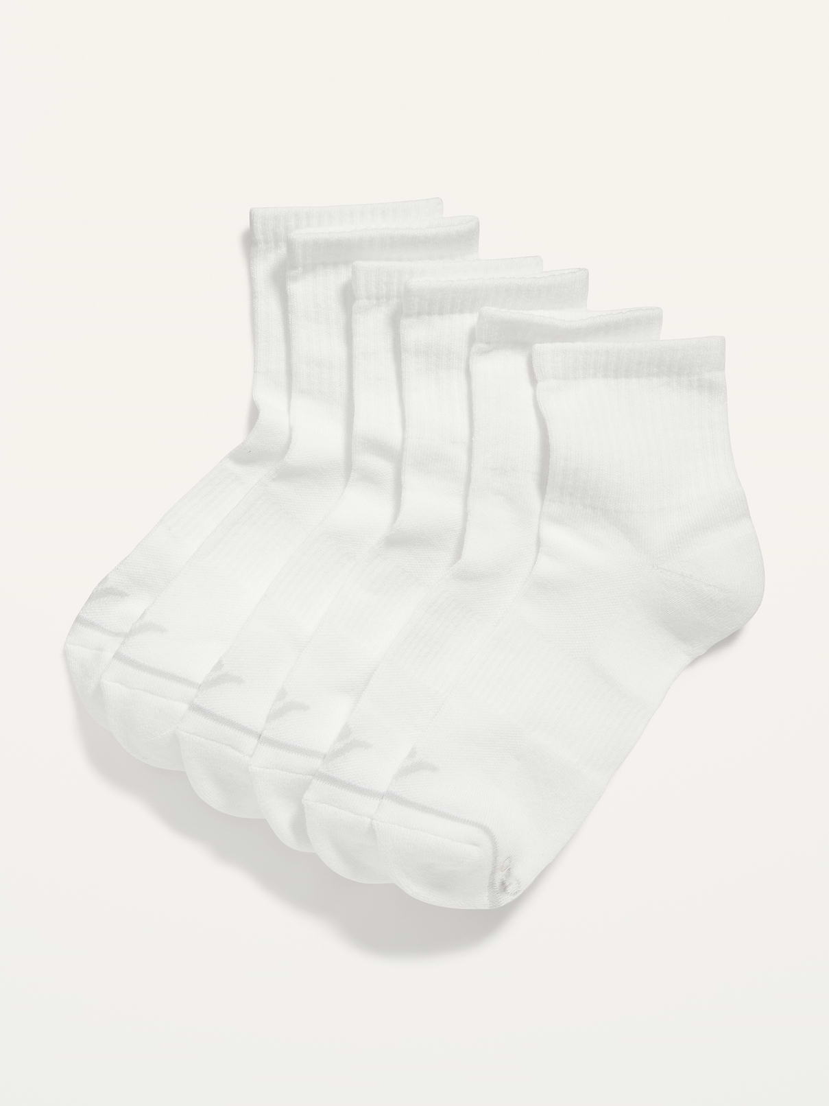 Image number 1 showing, 3-Pack Athletic Quarter Crew Socks for Women