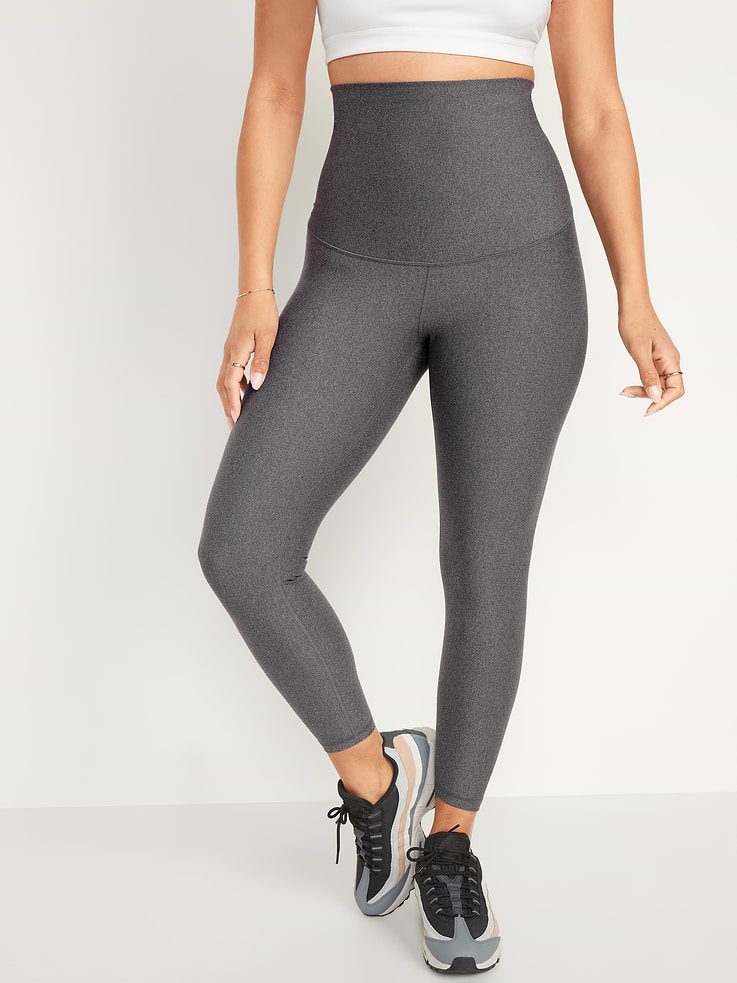 L'image numéro 1 présente Legging de maternité avec soutien postpartum PowerSoft, longueur 7/8