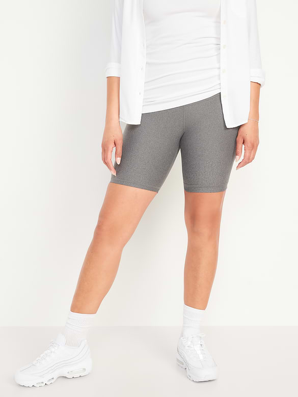 Maternity Full-Panel PowerSoft Postpartum Support Biker Shorts -- 8-inch inseam