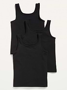 Image number 1 showing, Square-Neck Tank Top 3-Pack for Girls