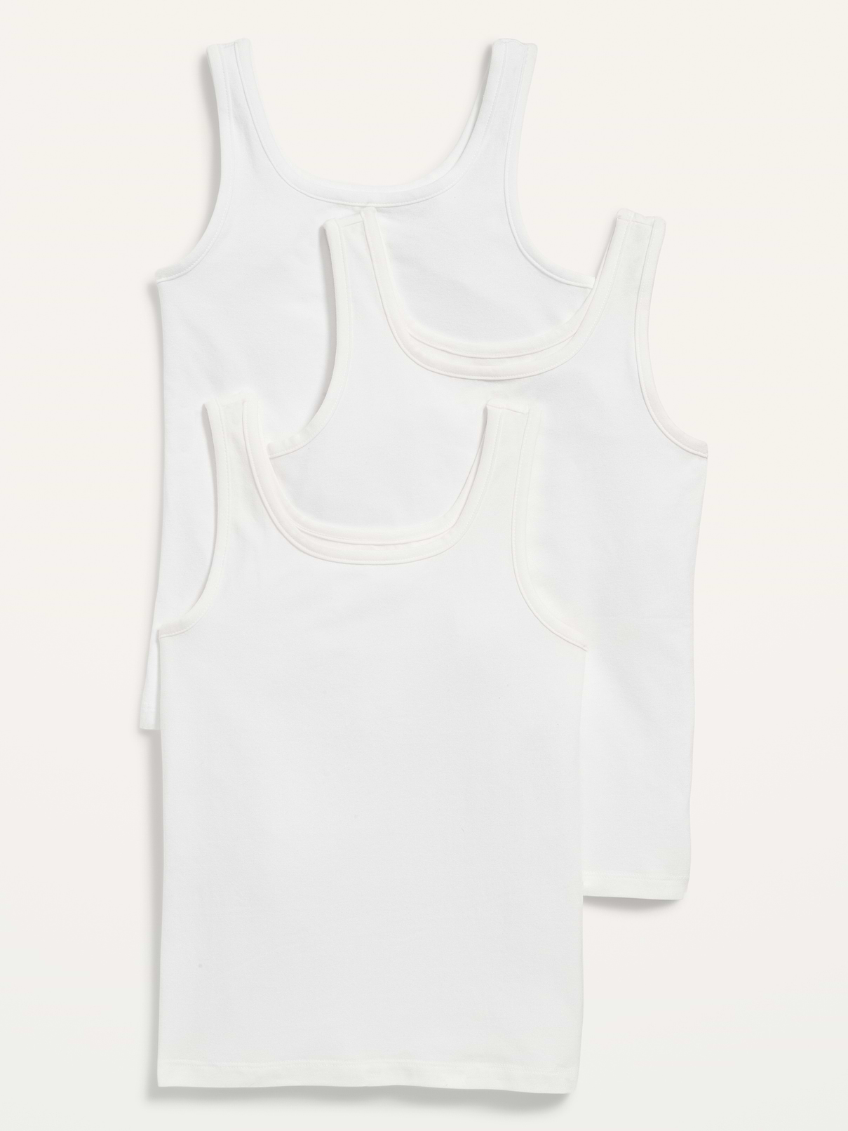 Image number 1 showing, Square-Neck Tank Top 3-Pack for Girls