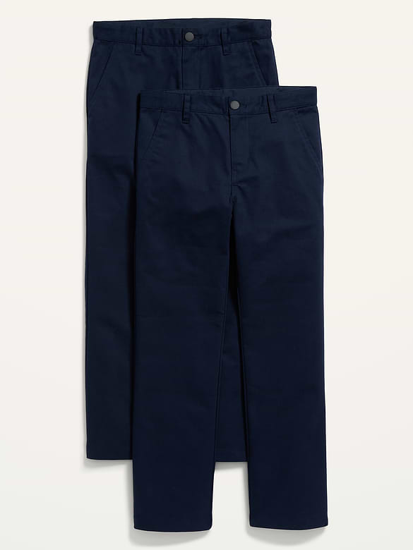 Pantalon d’uniforme droit à Extensibilité intégrée pour Garçon (paquet de 2)