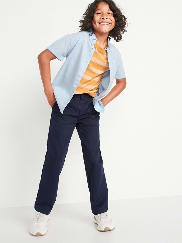 Pantalon d’uniforme droit à Extensibilité intégrée pour Garçon