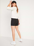 Image number 2 showing, High-Waisted Jersey Biker Shorts -- 6-inch inseam