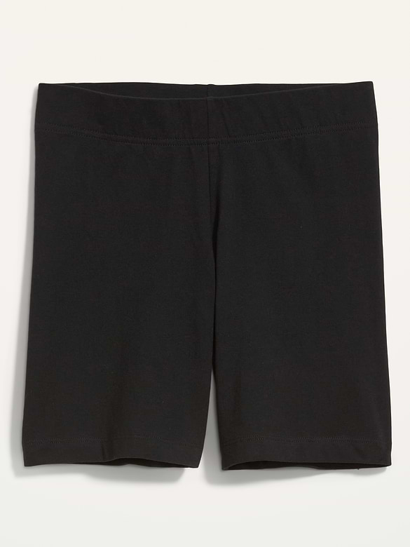 High-Waisted Jersey Biker Shorts -- 6-inch inseam
