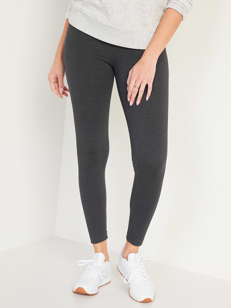 Image number 1 showing, High-Waisted Jersey Fashion Layering Leggings