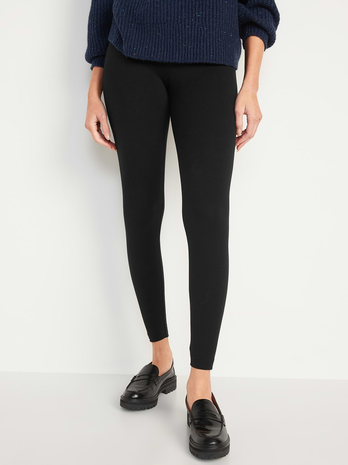 Image number 1 showing, High-Waisted Jersey Fashion Layering Leggings