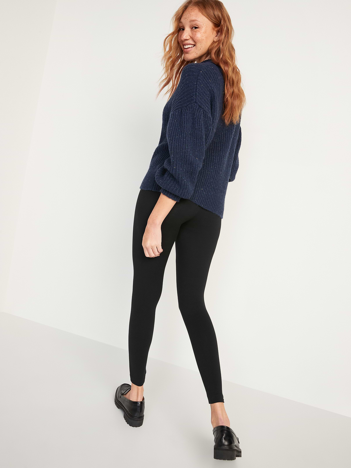 Image number 2 showing, High-Waisted Jersey Fashion Layering Leggings