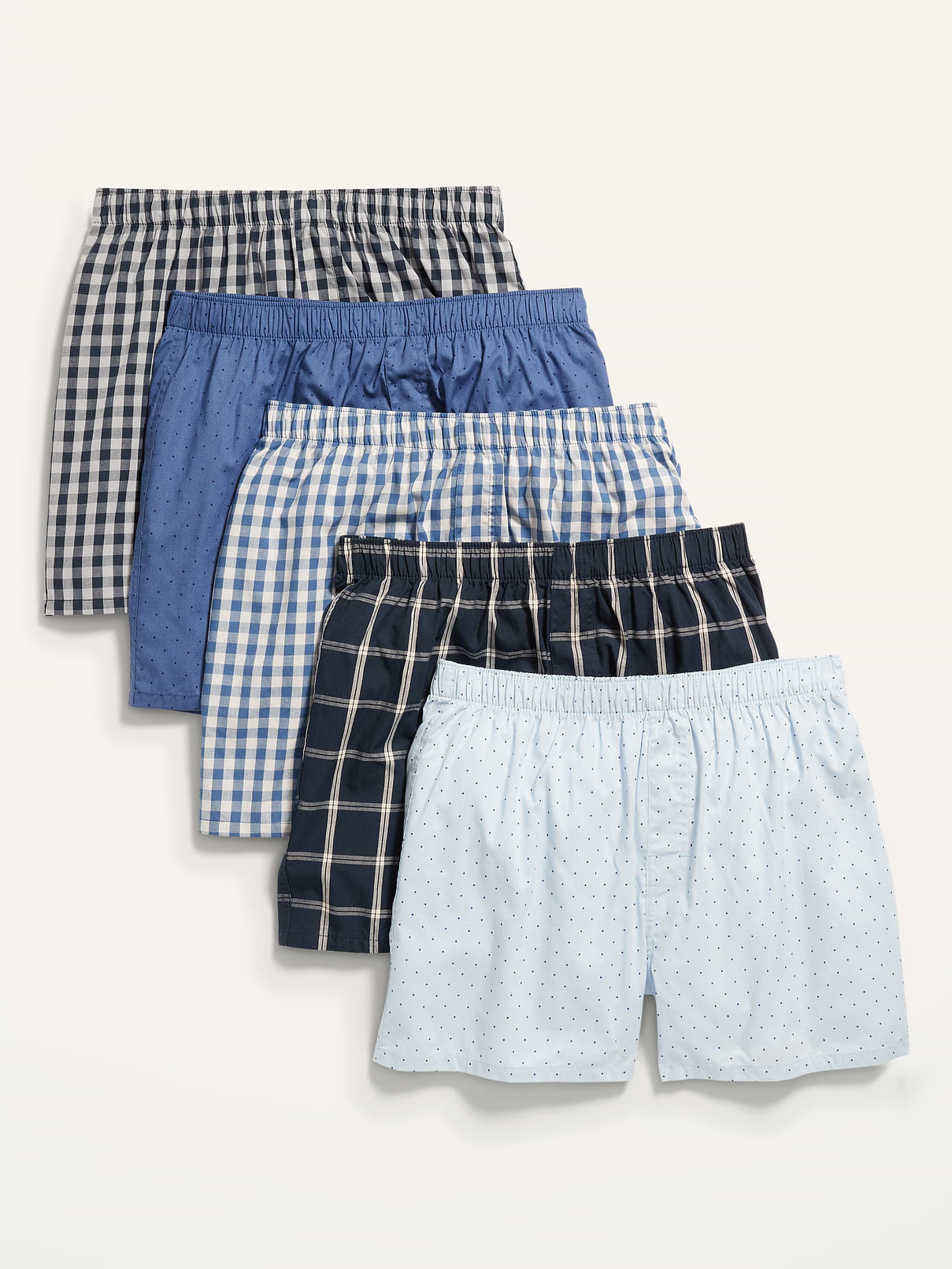 Image number 1 showing, 5-Pack Soft-Washed Boxer Shorts -- 3.75-inch inseam