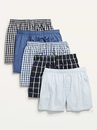 Image number 1 showing, 5-Pack Soft-Washed Boxer Shorts -- 3.75-inch inseam
