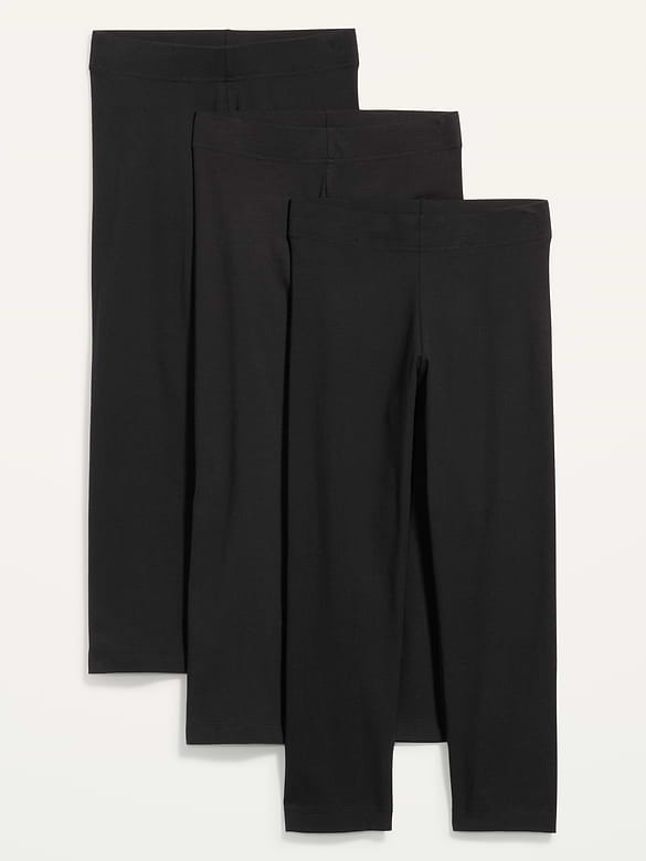 High-Waisted Fashion Layering Cropped Leggings 3-Pack