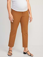 L'image numéro 1 présente Pantalon Pixie à coupe droite et panneau couvrant  de Maternité, longueur cheville
