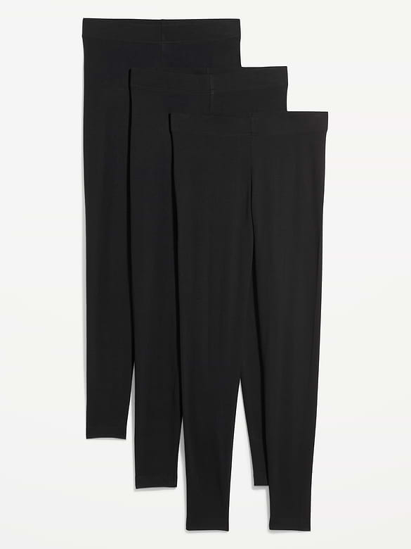 High-Waisted Fashion Layering Leggings 3-Pack