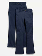 Image number 1 showing, School Uniform Boot-Cut Pants 2-Pack for Girls