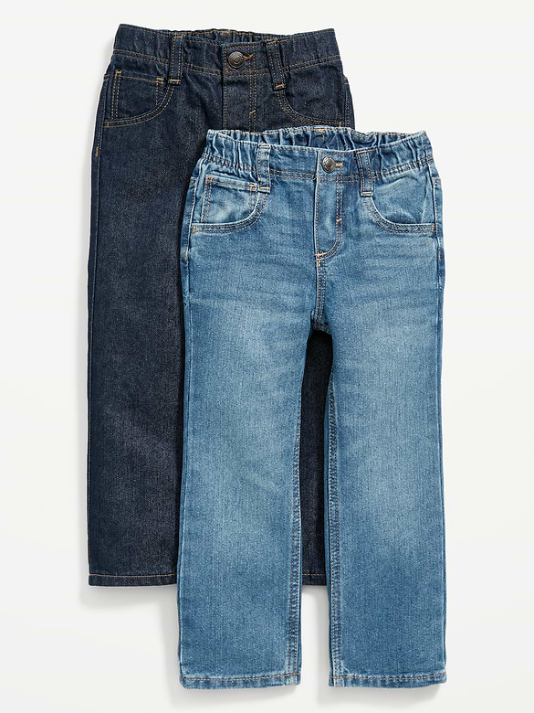 Wow Straight Pull-On Jeans 2-Pack for Toddler Boys