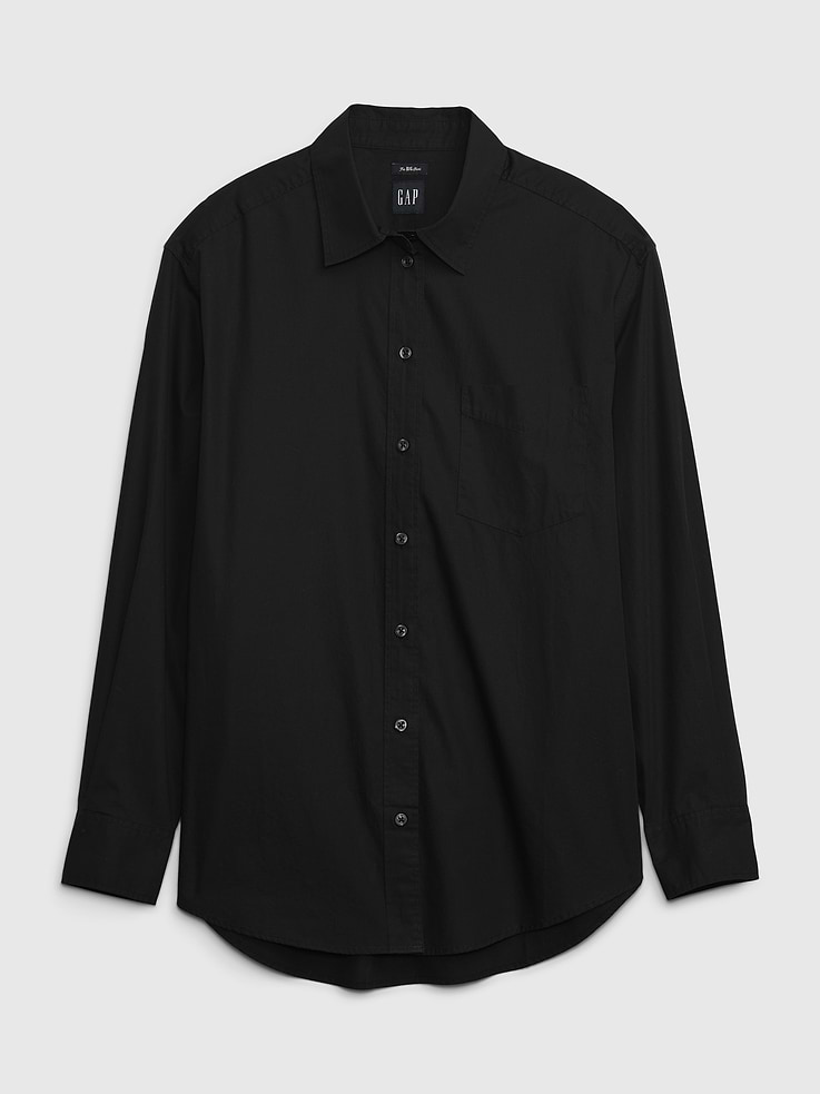 L'image numéro 4 présente Chemise ample en popeline de coton biologique