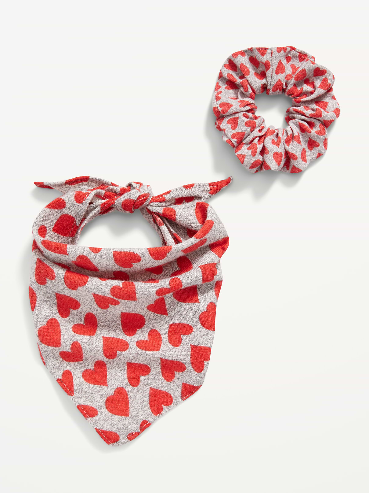 Matching Print Pet Bandana & Hair Scrunchie Set