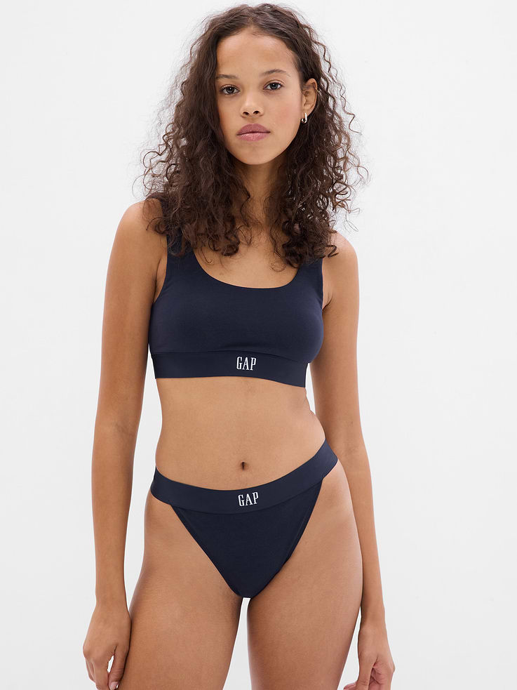 Image number 1 showing, Stretch Cotton Gap Logo Bralette