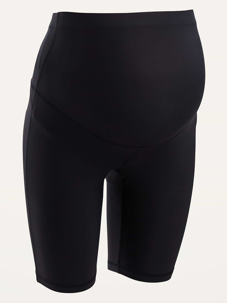Image number 5 showing, Maternity Full-Panel PowerSoft Biker Shorts -- 8-inch inseam