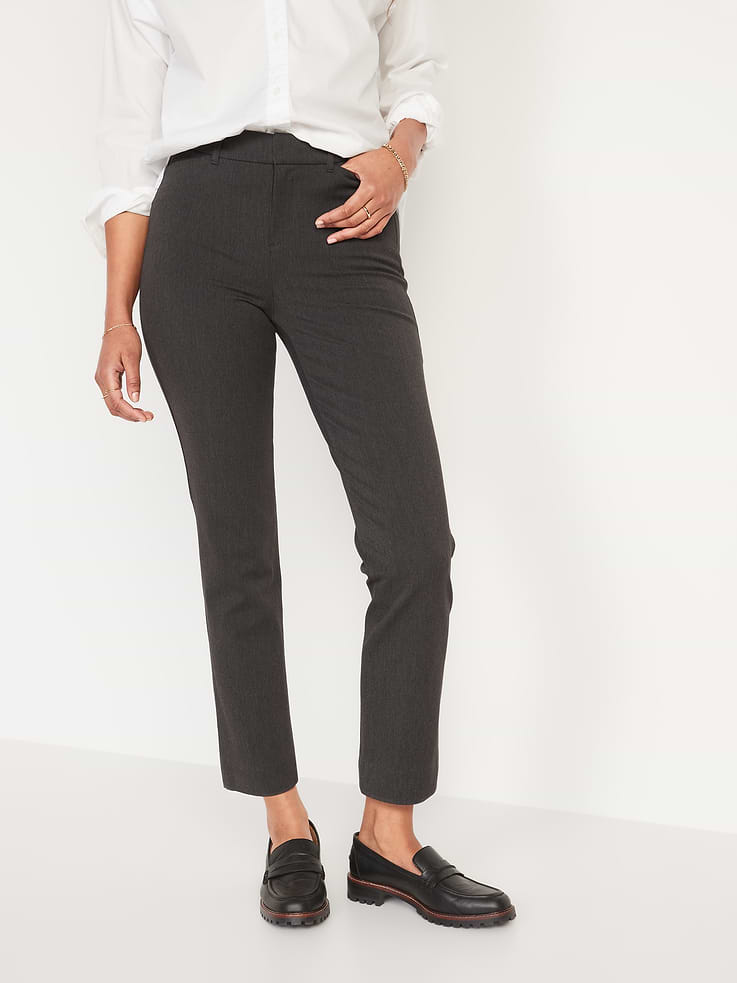 Image number 1 showing, High-Waisted Pixie Straight Pants