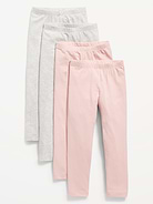 Image number 1 showing, 4-Pack Full-Length Jersey Leggings for Toddler Girls