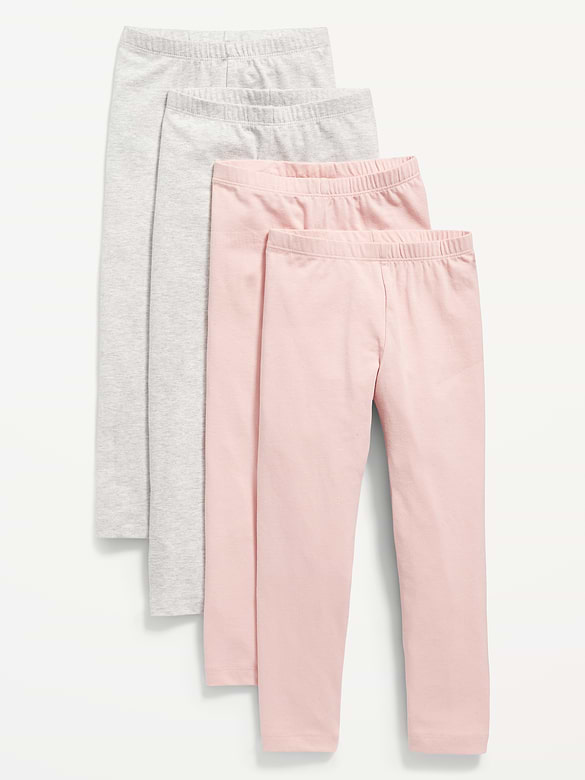 4-Pack Full-Length Jersey Leggings for Toddler Girls