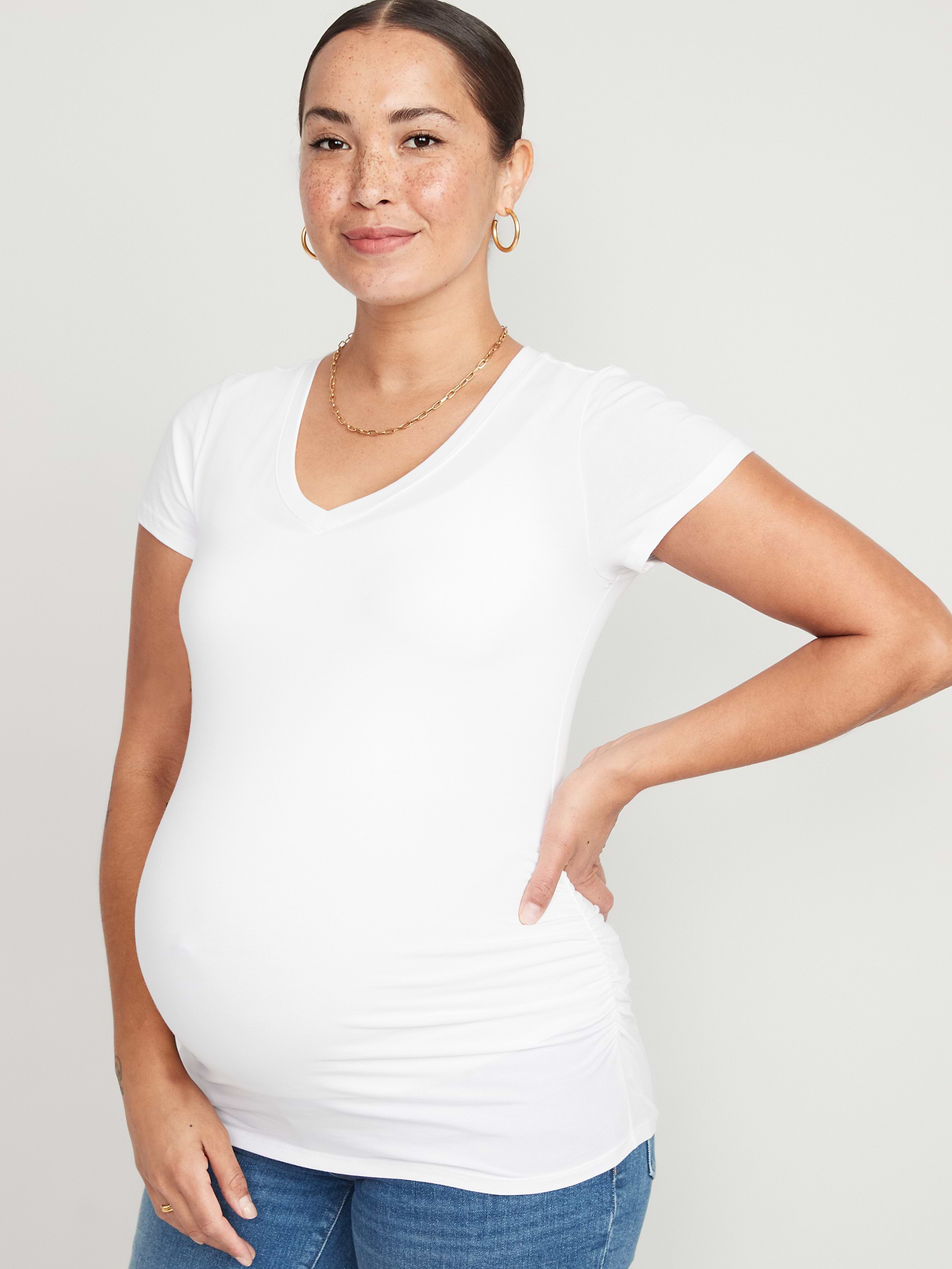 Image number 1 showing, Maternity V-Neck T-Shirt