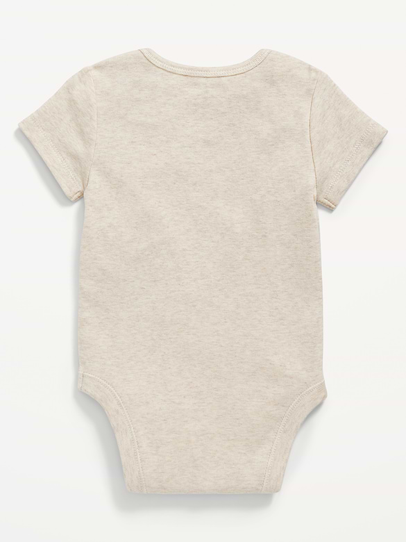 Cache-couche à manches courtes à logo imprimé unisexe pour Bébé