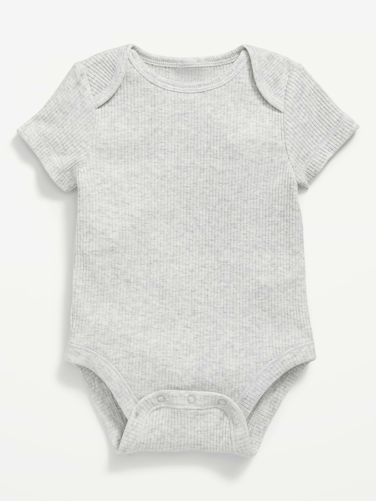L'image numéro 1 présente Cache-couche à manches courtes en tricot côtelé unisexe pour Bébé
