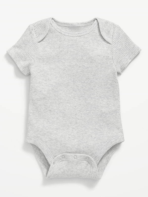 Cache-couche à manches courtes en tricot côtelé unisexe pour Bébé