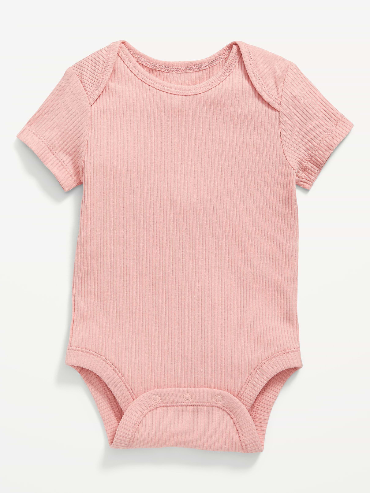Image number 1 showing, Unisex Short-Sleeve Rib-Knit Bodysuit for Baby