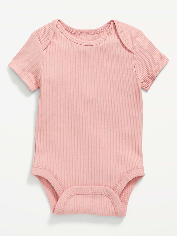 Cache-couche à manches courtes en tricot côtelé unisexe pour Bébé