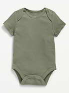 L'image numéro 1 présente Cache-couche à manches courtes en tricot côtelé unisexe pour Bébé