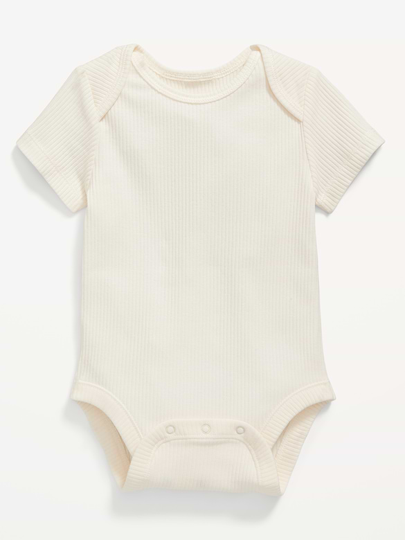 Cache-couche à manches courtes en tricot côtelé unisexe pour Bébé