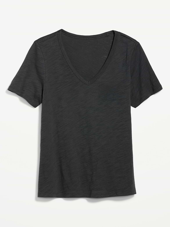 T-shirt passe-partout à encolure en V pour Femme