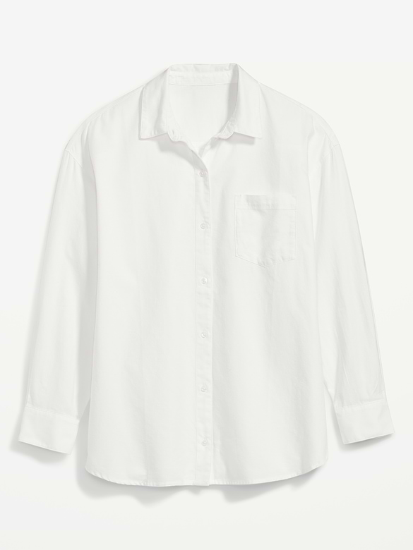 Oversized Button-Down Boyfriend Shirt