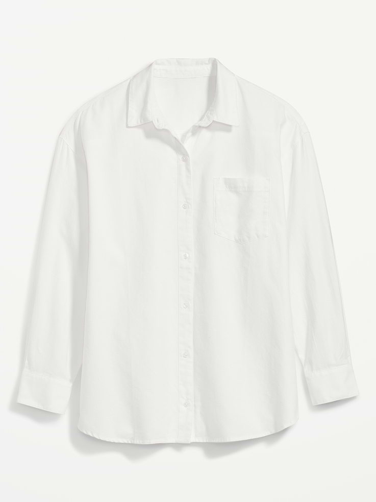 Image number 4 showing, Oversized Button-Down Boyfriend Shirt